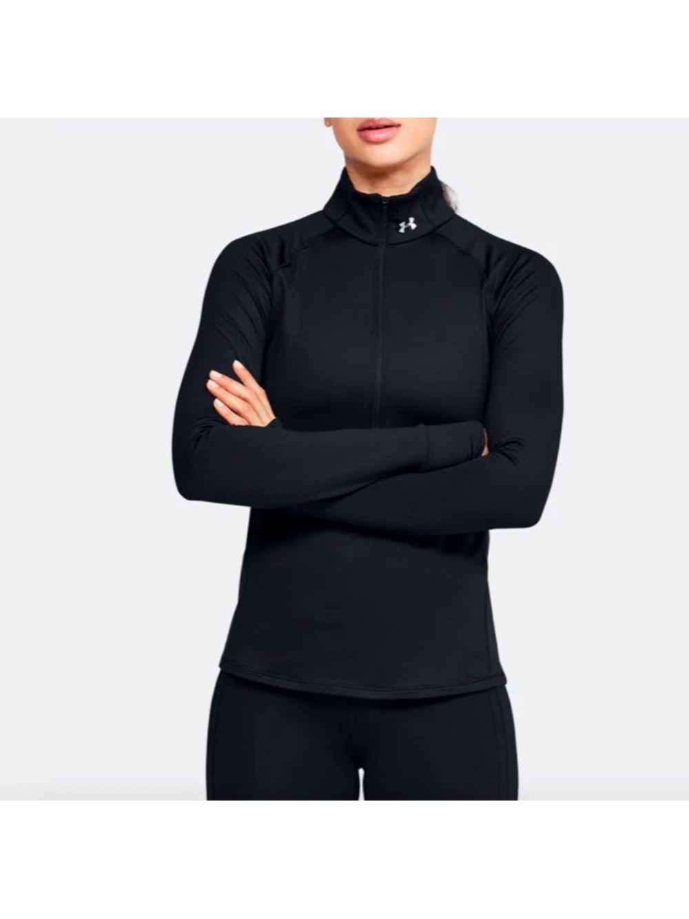Under Armour Women’s Black 1/2 Zip Long Sleeve Top